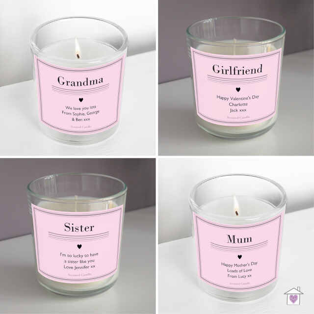 Personalised Classic Pink Scented Jar Candle - Image 3