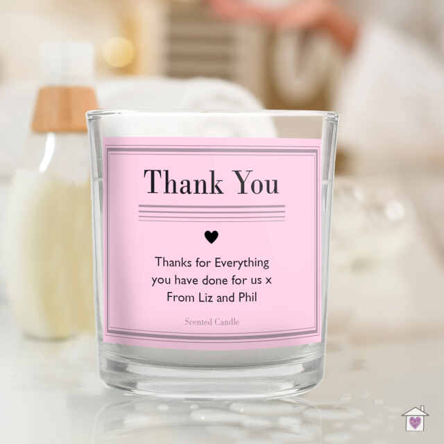 Personalised Classic Pink Scented Jar Candle - Image 4