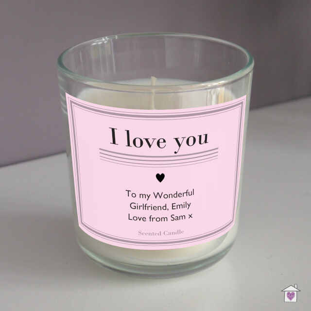 Personalised Classic Pink Scented Jar Candle - Image 5