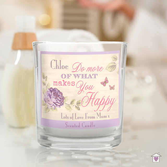 Personalised Secret Garden Scented Jar Candle