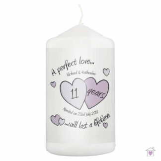 Personalised A Perfect Love Anniversary Candle