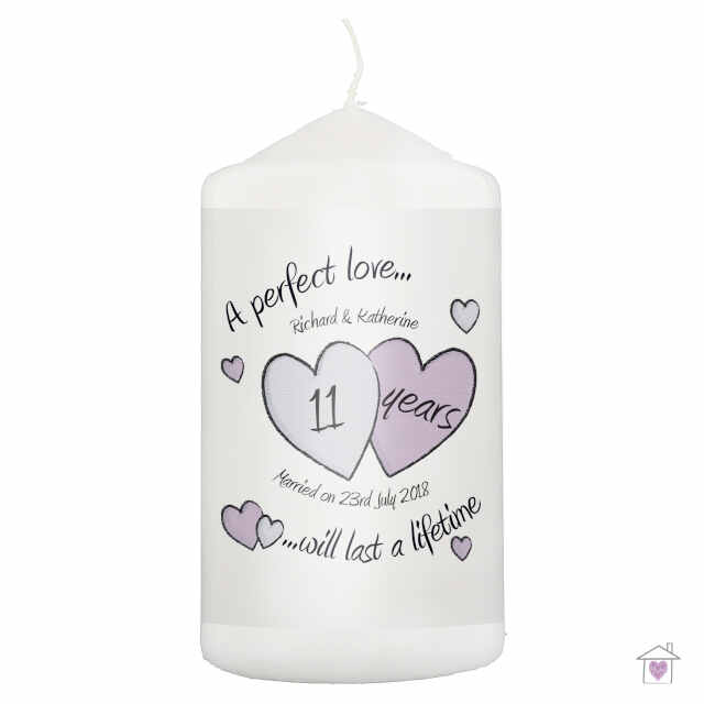 Personalised A Perfect Love Anniversary Candle