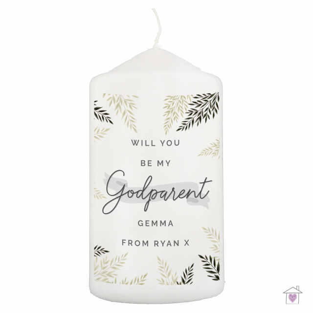 Personalised Godparent Pillar Candle - Image 2