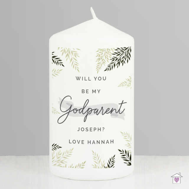 Personalised Godparent Pillar Candle - Image 3