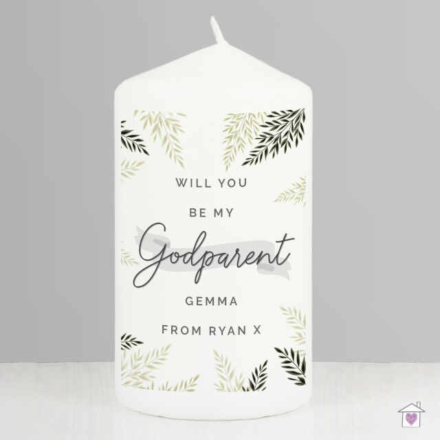 Personalised Godparent Pillar Candle - Image 5