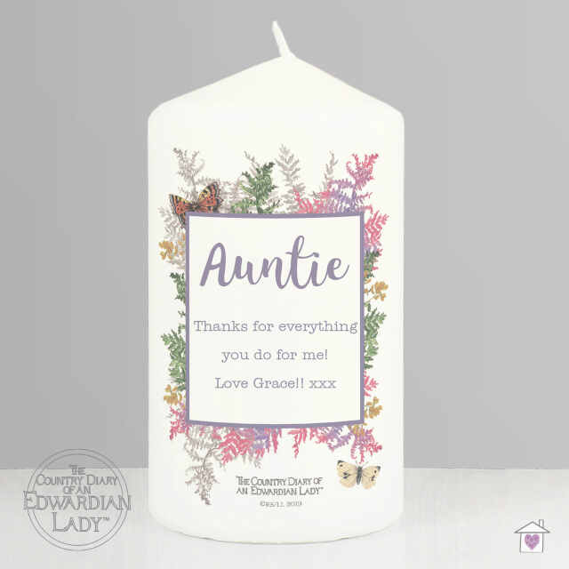 Personalised Country Diary Botanical Pillar Candle - Image 5