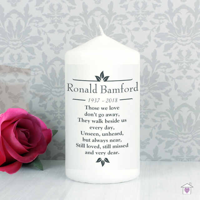 Personalised Sentiments 'Those We Love' Pillar Candle - Image 3