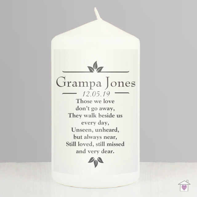 Personalised Sentiments 'Those We Love' Pillar Candle - Image 6