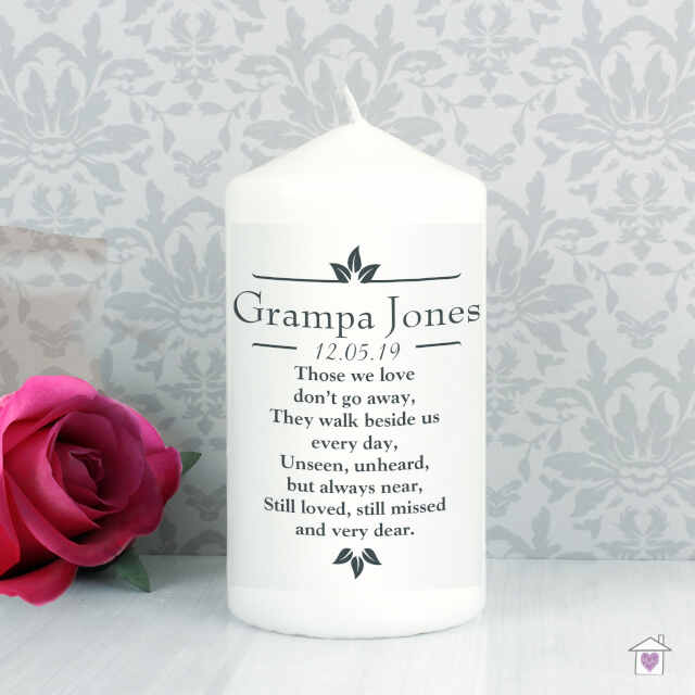 Personalised Sentiments 'Those We Love' Pillar Candle - Image 7