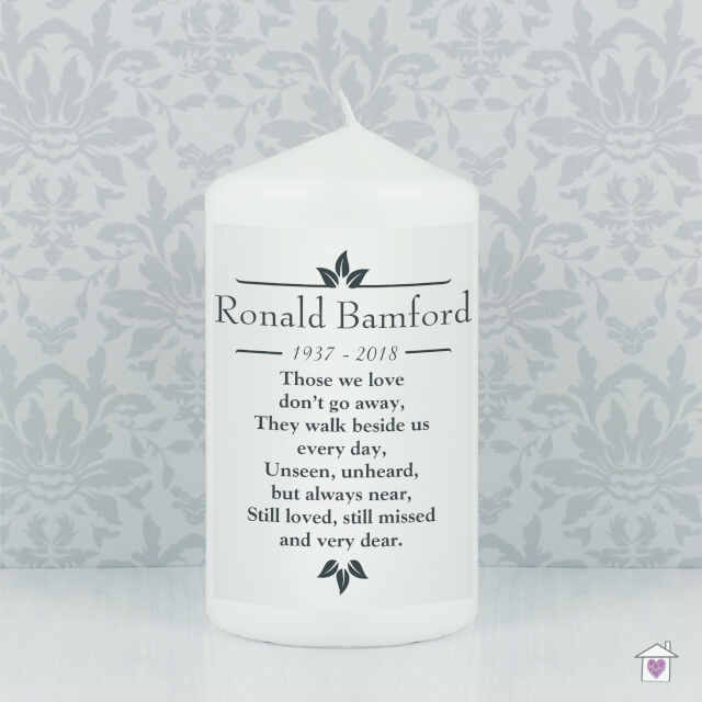 Personalised Sentiments 'Those We Love' Pillar Candle - Image 8