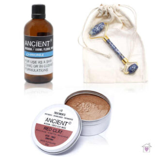 Roller, Red Face Mask and Floral Water Set
