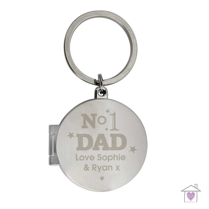 Personalised No1 Dad Photo Keyring - Image 2