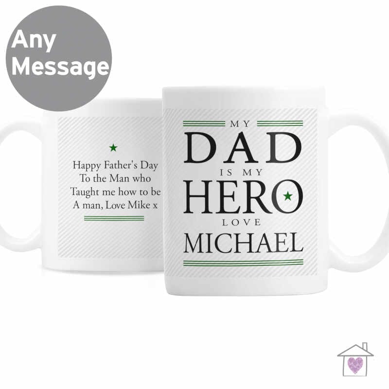 Personalised My Dad is My Hero Mug - Image 3