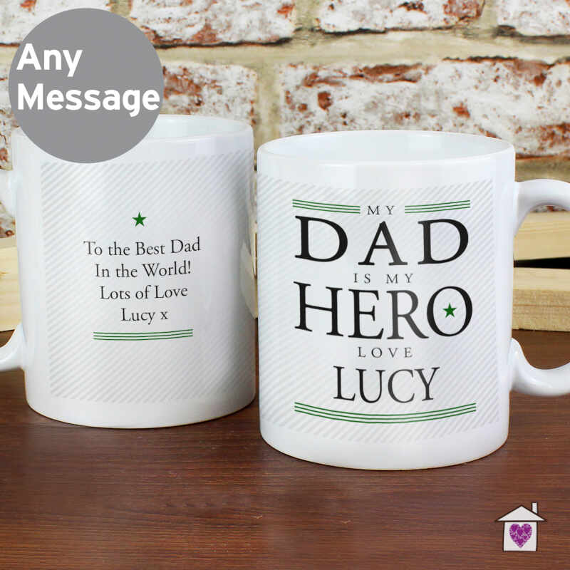 Personalised My Dad is My Hero Mug - Image 5
