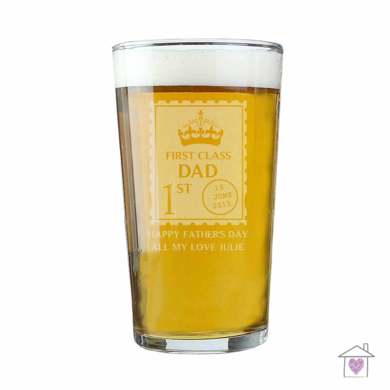 Personalised 1st Class Pint Glass - Image 2