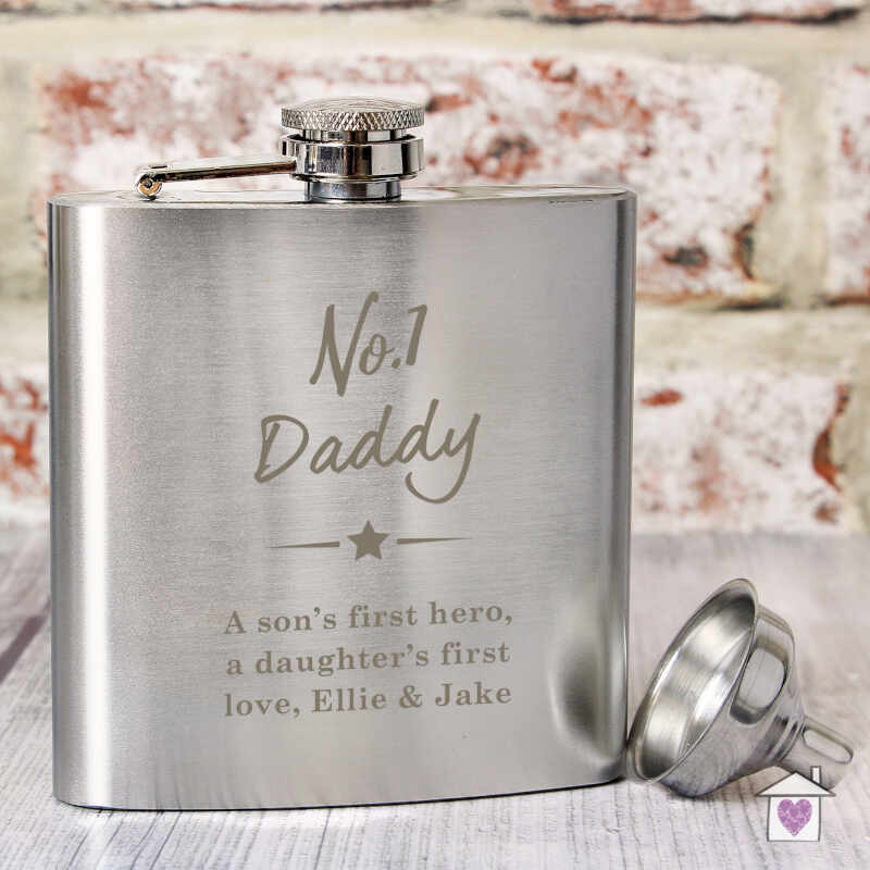 Personalised No.1 Hip Flask