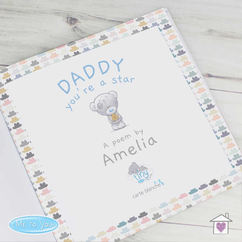 Personalised Tiny Tatty Teddy Daddy You're A Star Poem Book - Image 4