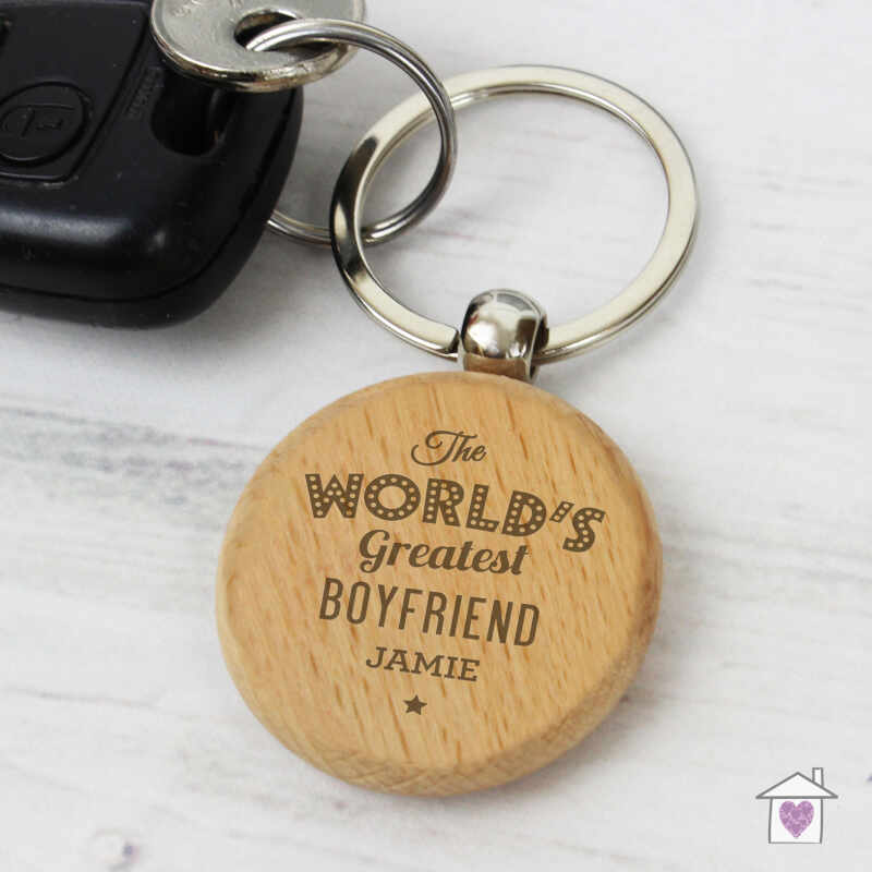 Personalised 'The World's Greatest' Wooden Keyring - Image 5