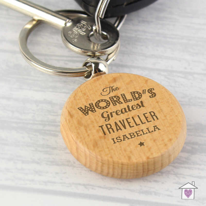 Personalised 'The World's Greatest' Wooden Keyring - Image 6