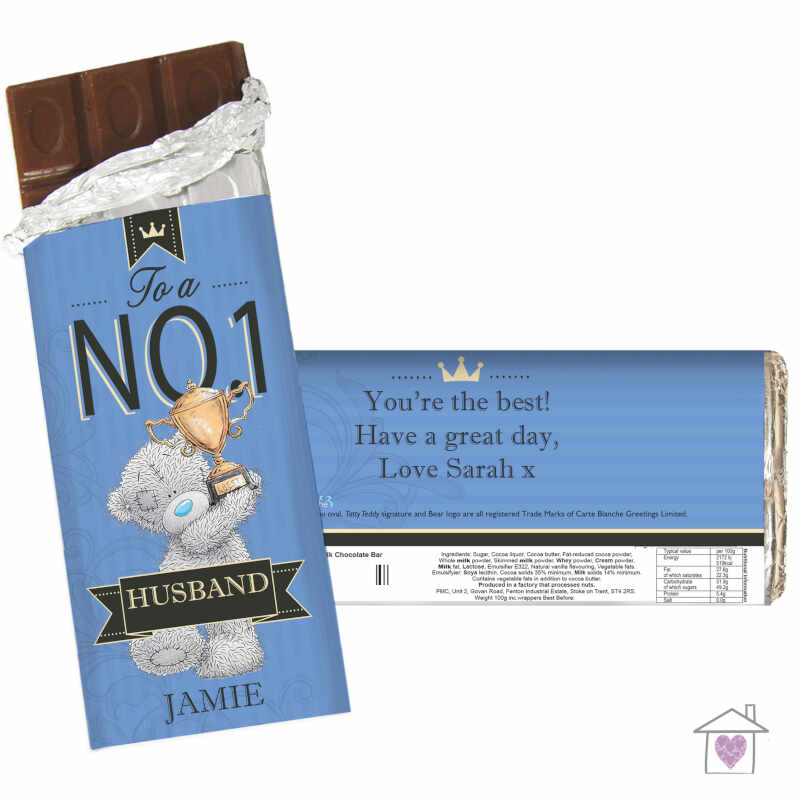 Personalised Me to You No 1 Milk Chocolate Bar For Him - Image 6