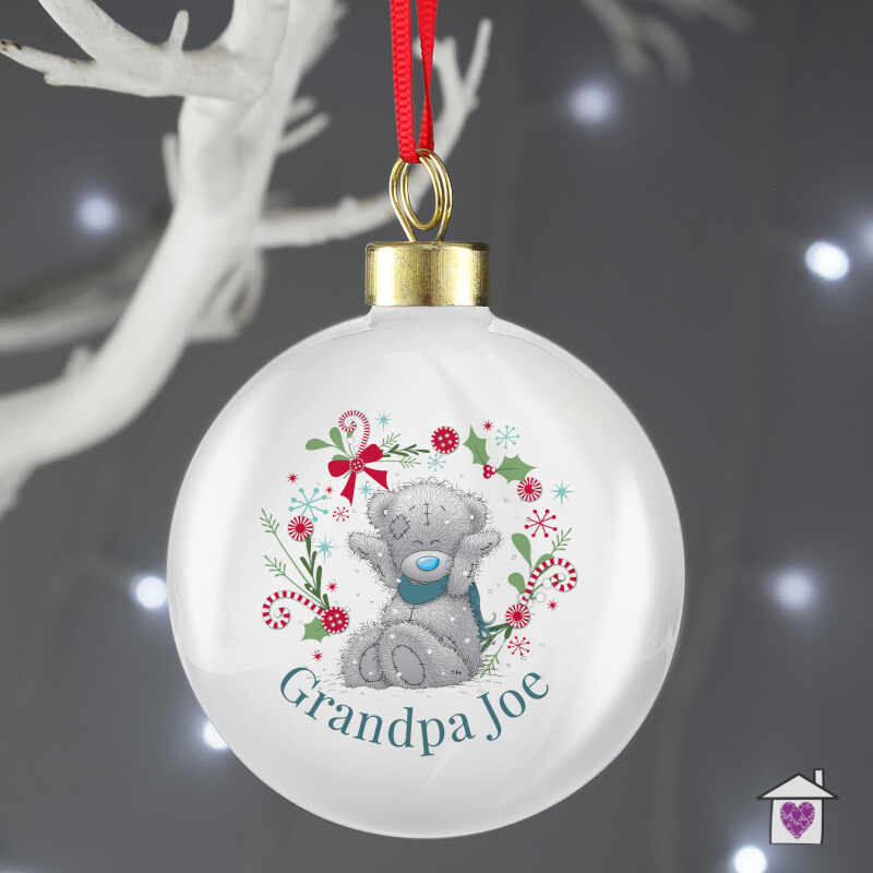 Personalised Me To You 'For Grandad, Dad' Christmas Bauble