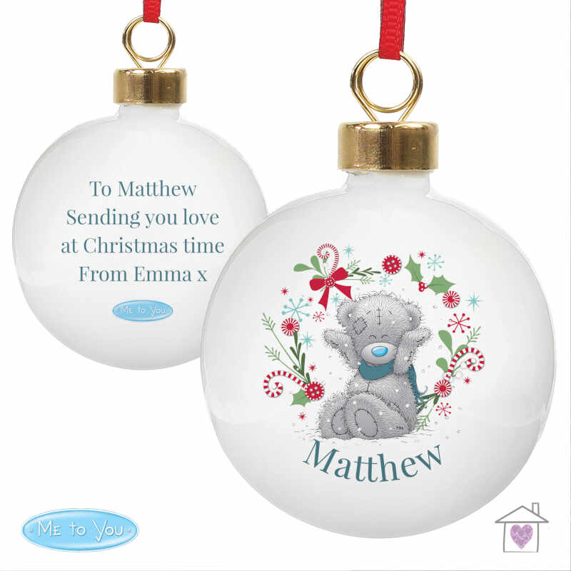 Personalised Me To You 'For Grandad, Dad' Christmas Bauble - Image 2