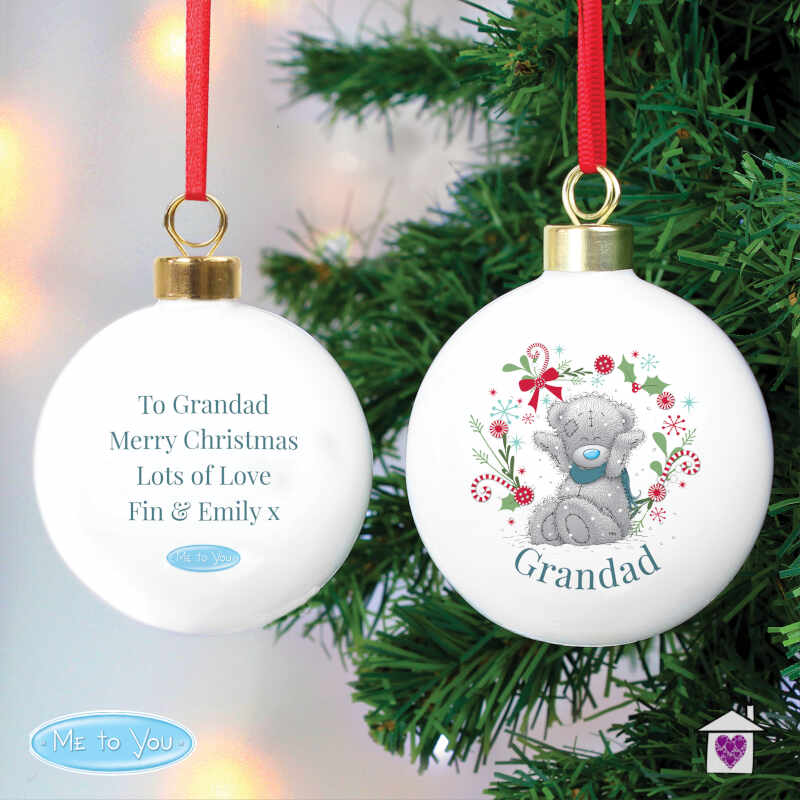 Personalised Me To You 'For Grandad, Dad' Christmas Bauble - Image 5