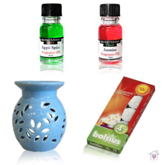 Floral Oil Burner and Fragrance Oils Kit