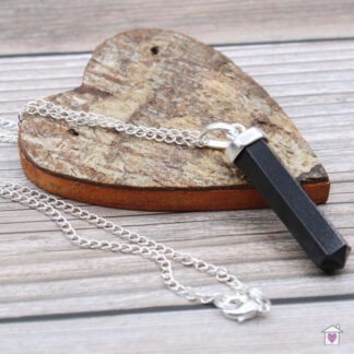 Gemstone Classic Point Pendant - Black Agate