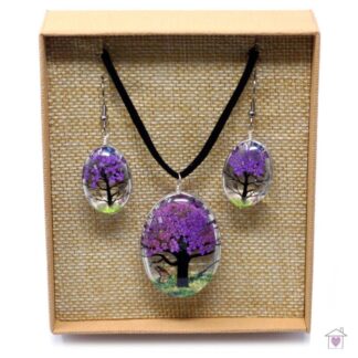 Pressed Flowers - Tree of Life set - Lavender