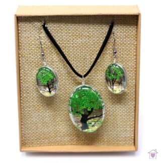 Pressed Flowers - Tree of Life set - Green