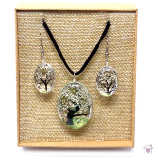 Pressed Flowers - Tree of Life set - White