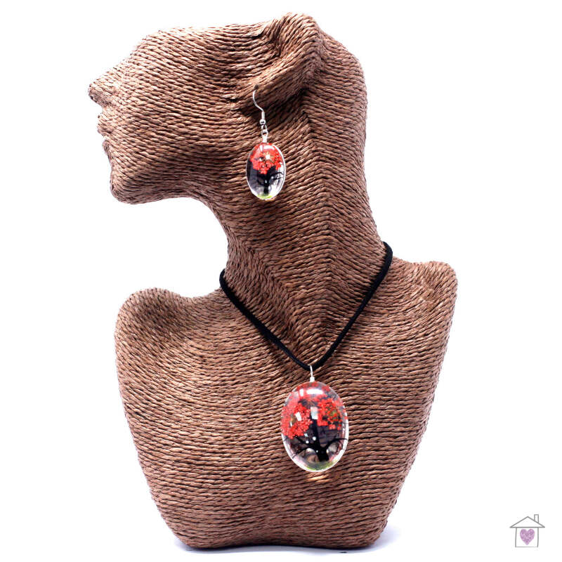 Pressed Flowers - Tree of Life set - Coral - Image 2