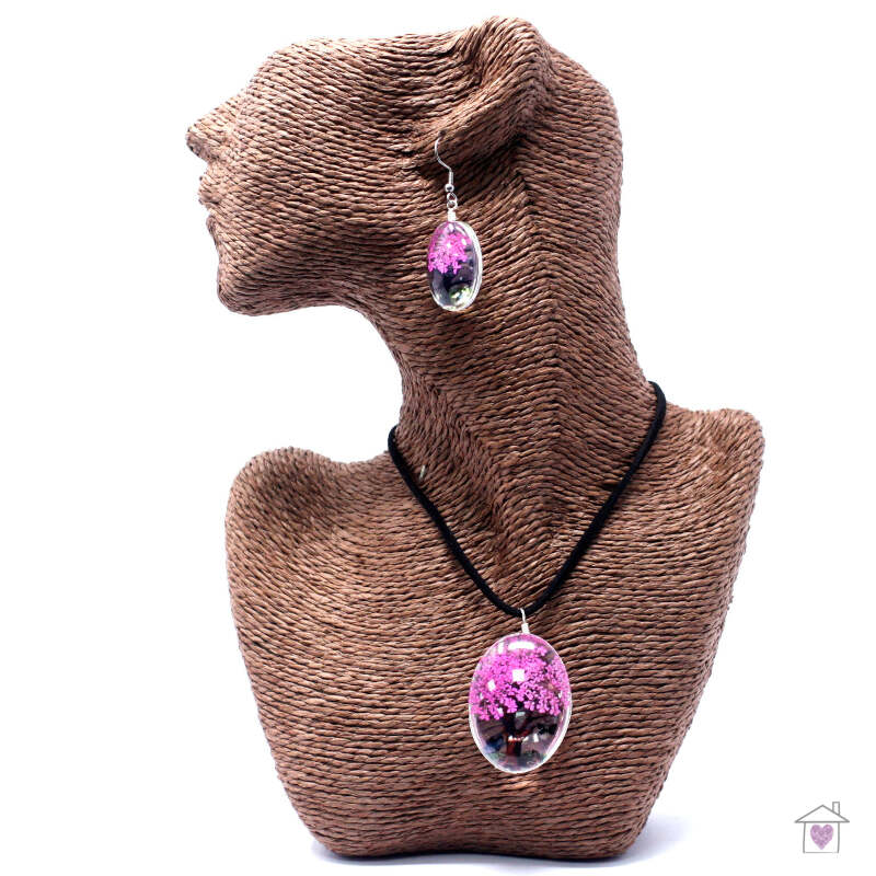 Pressed Flowers - Tree of Life set - Bright Pink - Image 2