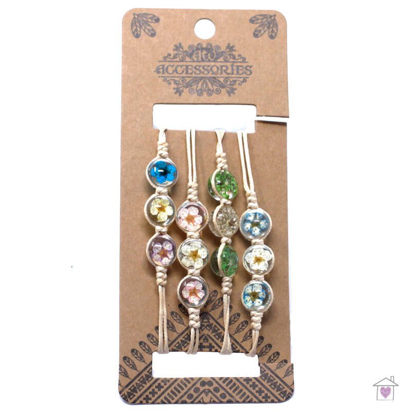 Pressed Flowers - Tri-Flower Bracelet - Image 2