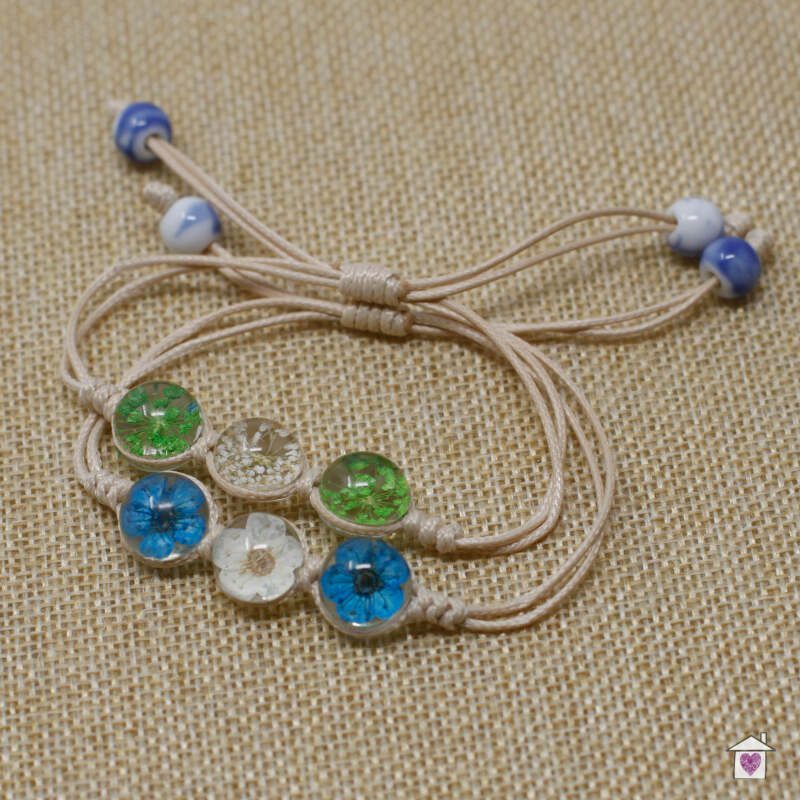 Pressed Flowers - Tri-Flower Bracelet - Image 3
