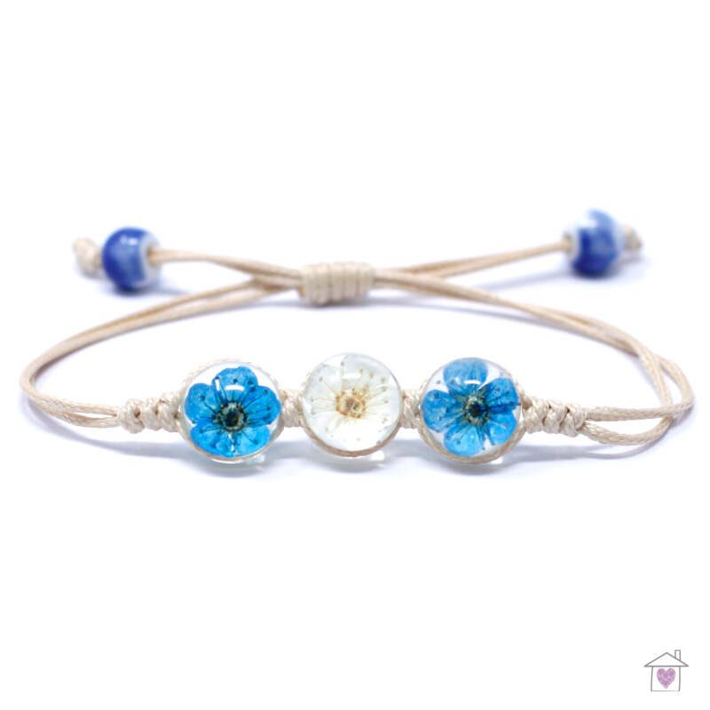 Pressed Flowers - Tri-Flower Bracelet