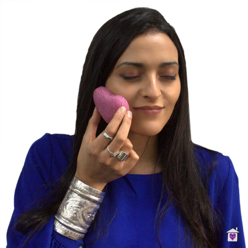 Konjac Heart Sponge - Rose - Image 2