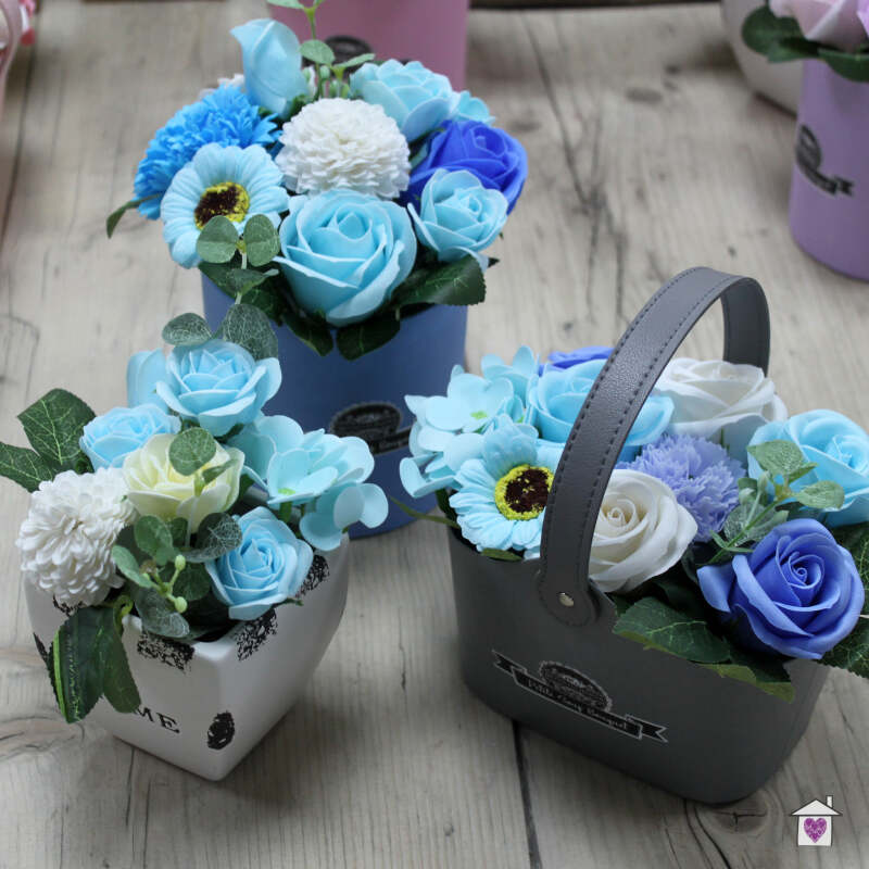 Bouquet Petite Gift Pot- Soothing Blues - Image 3