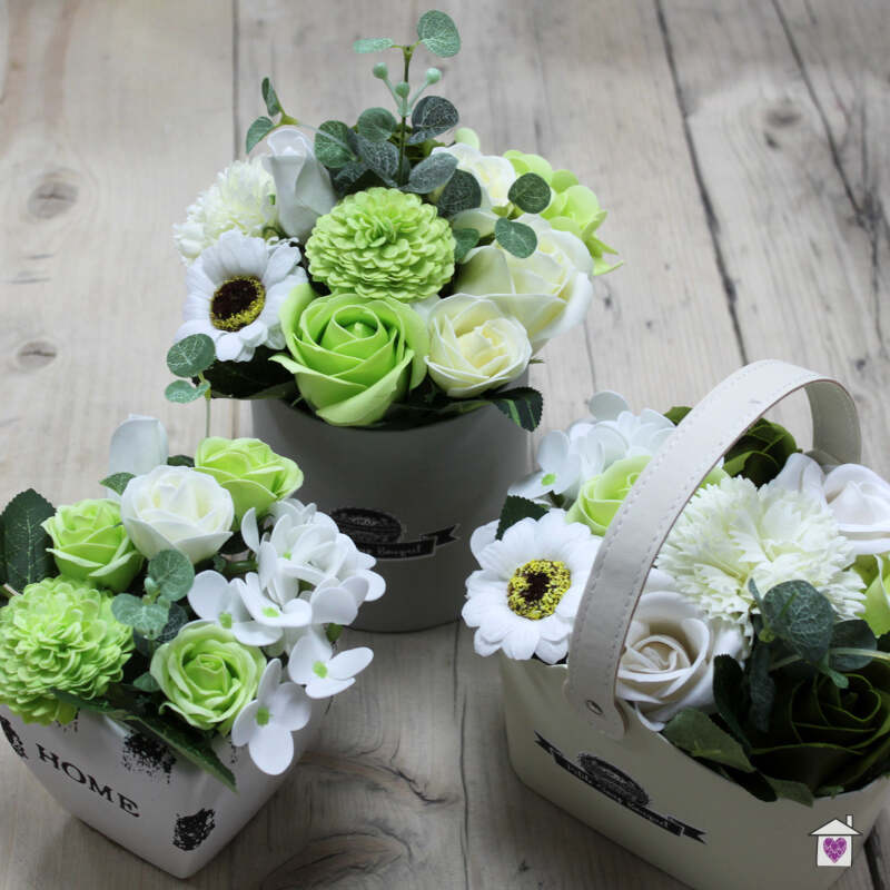 Bouquet Petite Gift Pot - Pastel Greens - Image 3