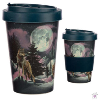 Wolf Reusable Screw Top Bamboo Composite Travel Mug