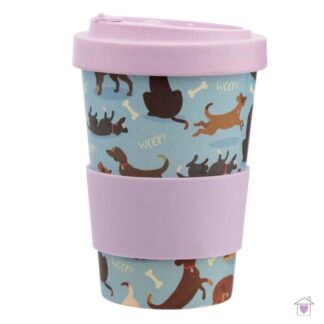 Catch Patch Dog Reusable Screw Top Bamboo Composite Travel Mug