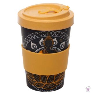 Thai Buddha Reusable Screw Top Bamboo Composite Travel Mug