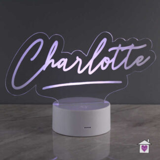 Personalised Name LED Colour Changing  Night Light