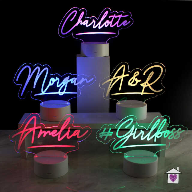 Personalised Name LED Colour Changing Night Light - Image 11
