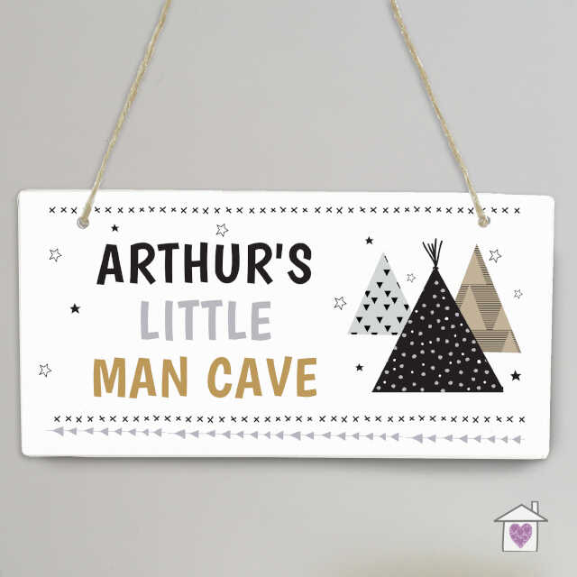 Personalised Wigwam Wooden Sign
