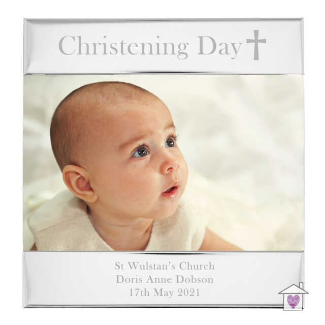 Personalised Christening Day Square 6x4 Photo Frame - Image 2