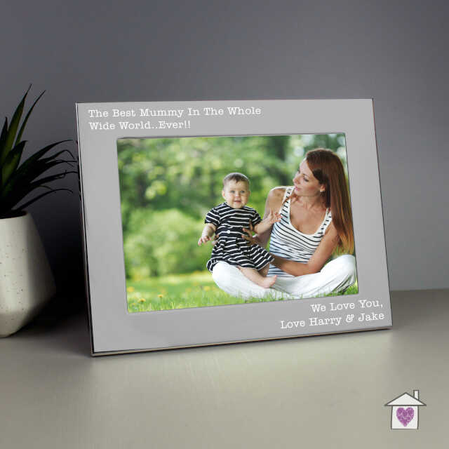 Personalised Free Text 5 x 7 Silver Photo Frame - Image 3
