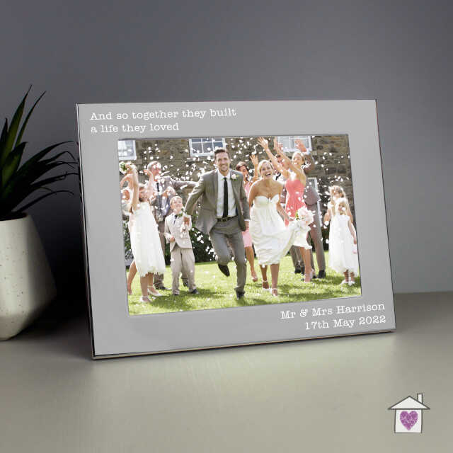 Personalised Free Text 5 x 7 Silver Photo Frame - Image 4