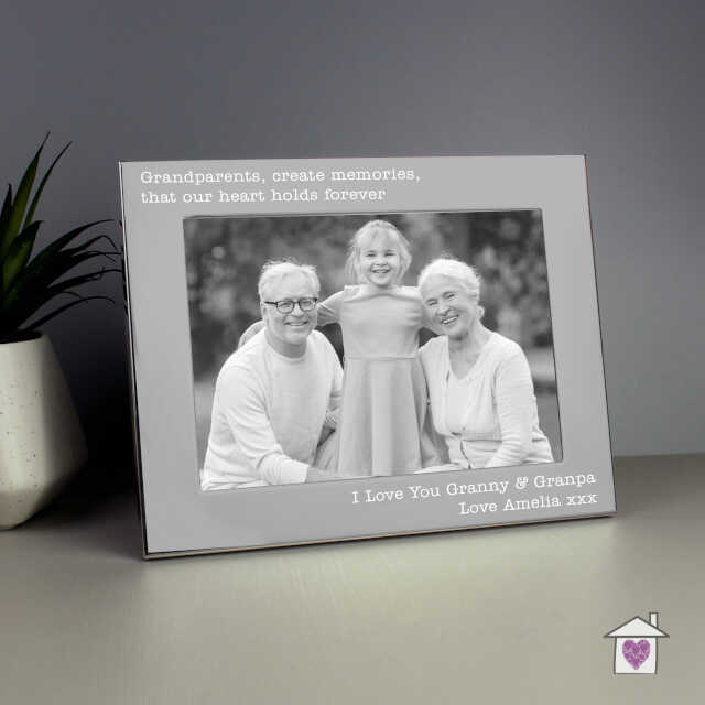 Personalised Free Text 5 x 7 Silver Photo Frame - Image 5